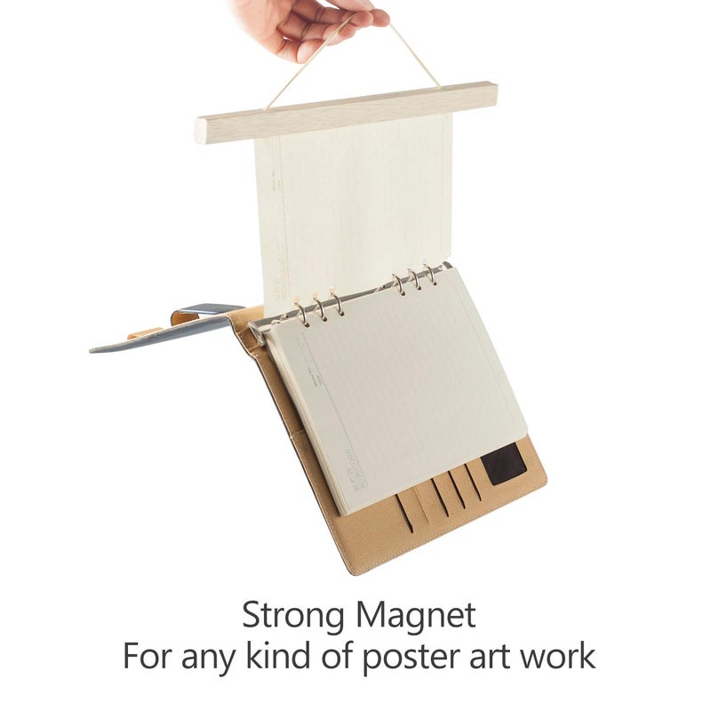 Radezon 18 inch Wide Magnetic Poster Hanger, Wood Frame for Posters, Prints, Photos, Pictures, Maps, Scrolls, Artwork - Wall Hanging - Image 3